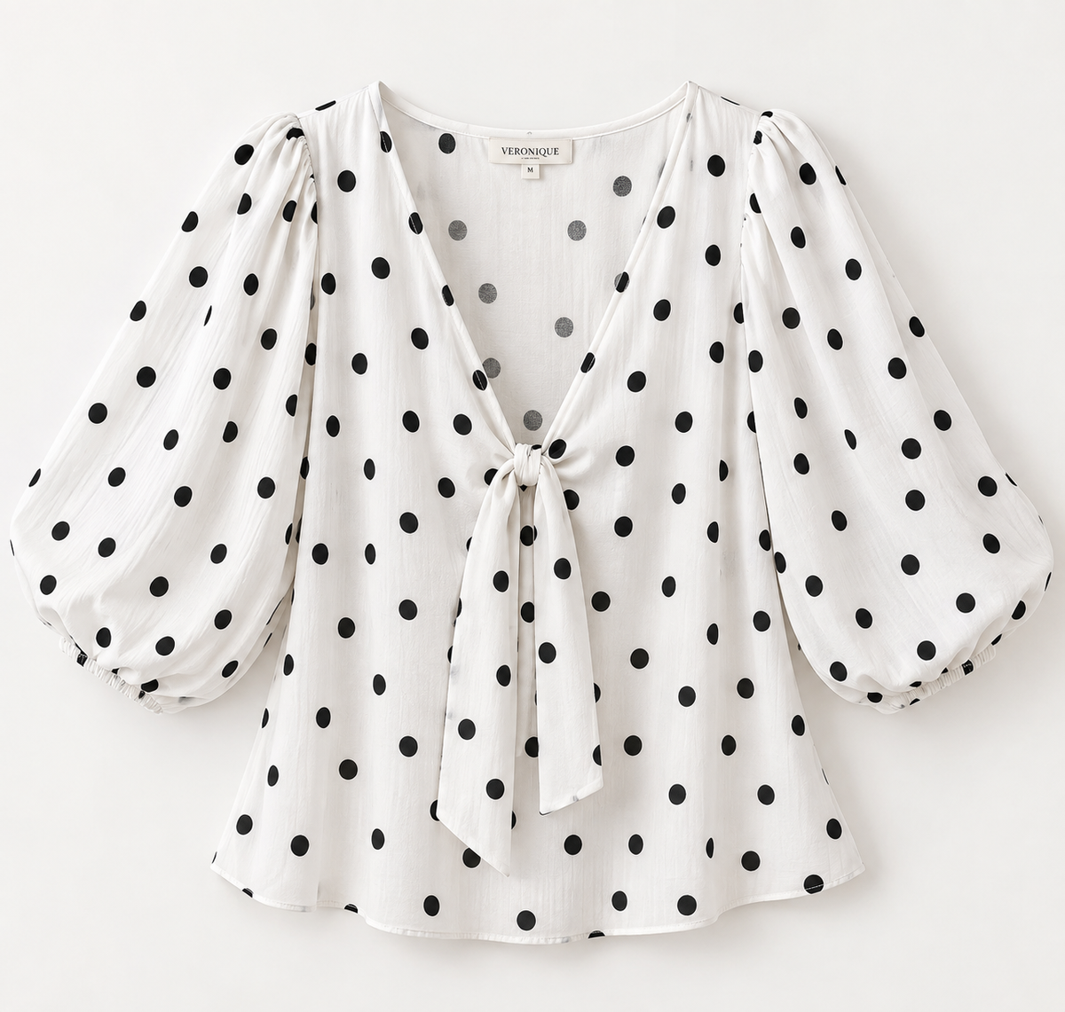 Blusa Margaux manga globo y lazo